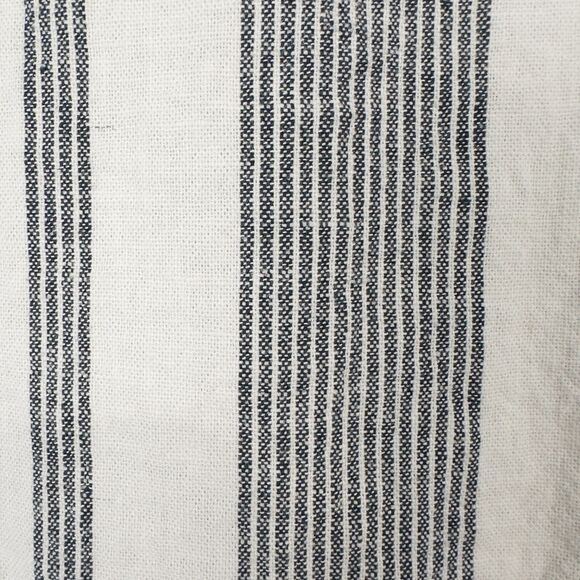 Orvis Striped Linen Blend Long Sleeve Button Up Shirt Womens Large Beach Preppy - Picture 13 of 16